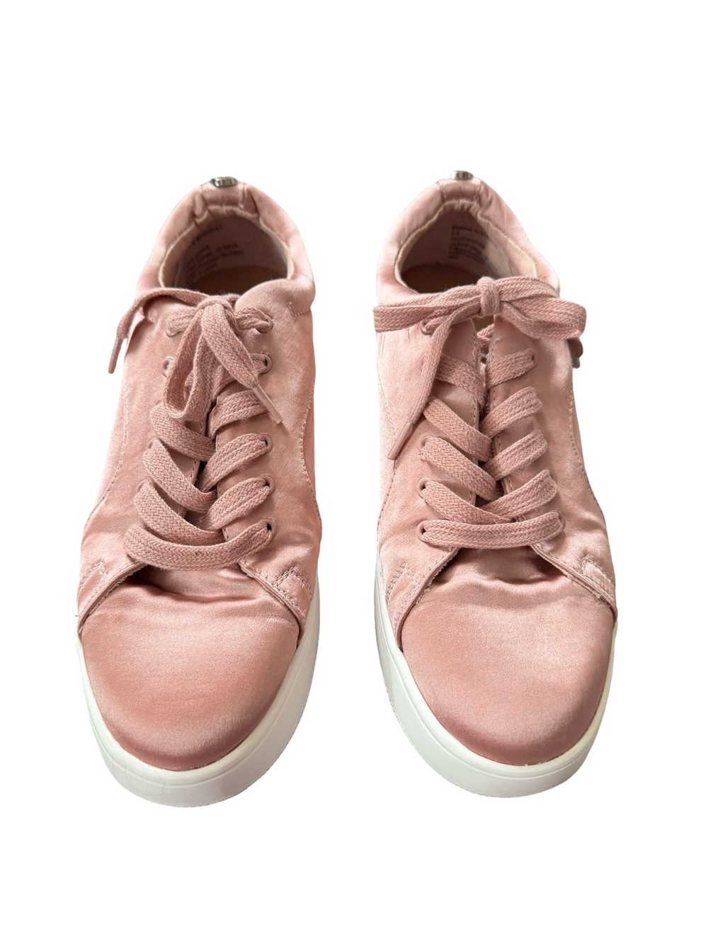 GREAT CONDTN Steve Madden Blush Pink Satin Low-Top Sneakers (7.5)